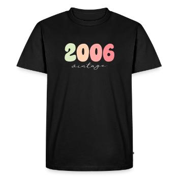 Millésime Millésime 2006 Anniversaire - T-shirt Premium bio Homme - noir - Devant - Nico (187cm)