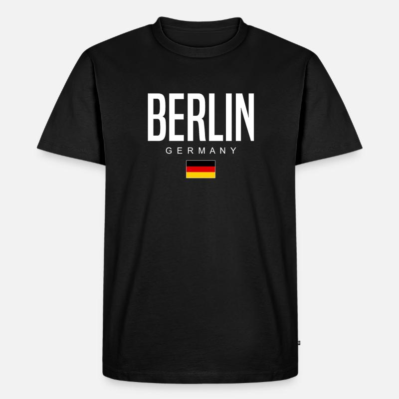 Berlin - Männer Premium Bio T-Shirt - Schwarz