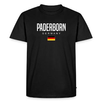 Paderborn - Men's Premium Organic T-Shirt - black - Front - Nico (187cm)