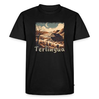 Terlingua: Ghost town with grunge flair in Texas - Men's Premium Organic T-Shirt - black - Front - Nico (187cm)