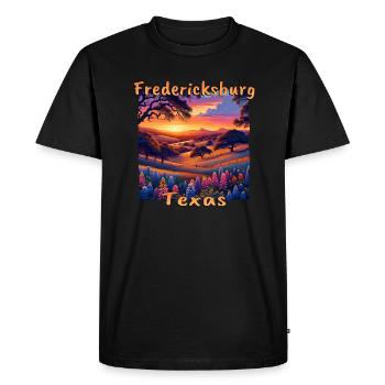 Coucher de soleil à Fredericksburg : la communauté allemande - T-shirt Premium bio Homme - noir - Devant - Nico (187cm)
