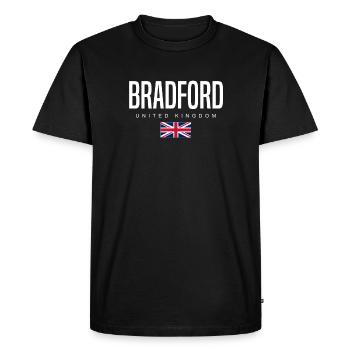 Bradford, Royaume-Uni - T-shirt Premium bio Homme - noir - Devant - Nico (187cm)