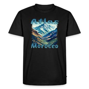 Montagnes de l’ Maroc : Vacances à la campagne grunge - T-shirt Premium bio Homme - noir - Devant - Nico (187cm)