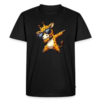 Cool zebra dab: Stylish with sunglasses - Men's Premium Organic T-Shirt - black - Front - Nico (187cm)