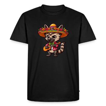 Cinco de Mayo Hyena Guitare Mariachi - T-shirt Premium bio Homme - noir - Devant - Nico (187cm)