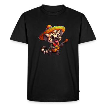Cinco de Mayo Hyène Girafe Mariachi - T-shirt Premium bio Homme - noir - Devant - Nico (187cm)