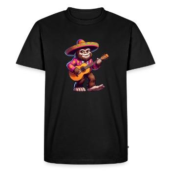 Cinco de Mayo Bigfoot Guitariste Mariachi - T-shirt Premium bio Homme - noir - Devant - Nico (187cm)