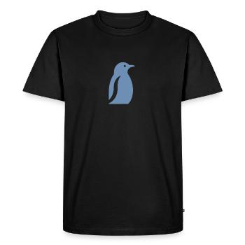 Penguin South Pole Silhouette Minimalist - Men's Premium Organic T-Shirt - black - Front - Nico (187cm)