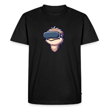 Emu Bird Ostrich VR Virtual Reality Gamer Gamer S - Men's Premium Organic T-Shirt - black - Front - Nico (187cm)
