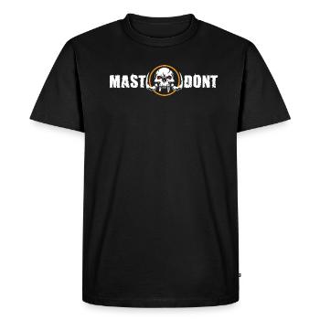 Mastodont Logo by Dalke Fishing - Men's Premium Organic T-Shirt - black - Front - Nico (187cm)