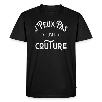 je peux pas j'ai couture idée cadeau humour - T-shirt Premium bio Homme - noir - Devant - Nico (187cm)