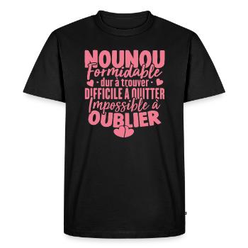 Nounou Formidable Super Idée Cadeau Pour Nounou - T-shirt Premium bio Homme - noir - Devant - Nico (187cm)