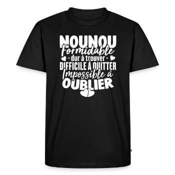 Nounou Formidable Super Idée Cadeau Pour Nounou - T-shirt Premium bio Homme - noir - Devant - Nico (187cm)