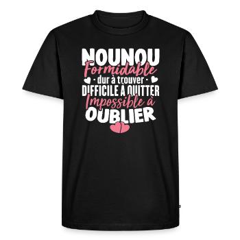 Nounou Formidable Super Idée Cadeau Pour Nounou - T-shirt Premium bio Homme - noir - Devant - Nico (187cm)