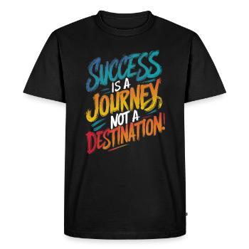 LE SUCCÈS EST UN VOYAGE, PAS UNE DESTINATION, JE CITE - T-shirt Premium bio Homme - noir - Devant - Nico (187cm)