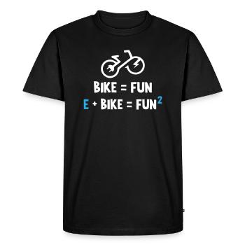 Le vélo électrique est amusant - T-shirt Premium bio Homme - noir - Devant - Nico (187cm)
