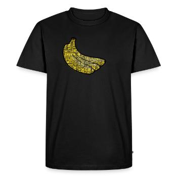 Bananas fruit fruits tropical fruit gift - Men's Premium Organic T-Shirt - black - Front - Nico (187cm)