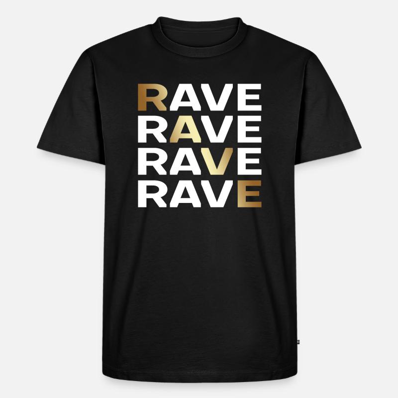 RAVE TECHNO RAVER - Männer Premium Bio T-Shirt - Schwarz