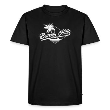 Beverly Hills Californie - T-shirt Premium bio Homme - noir - Devant - Nico (187cm)
