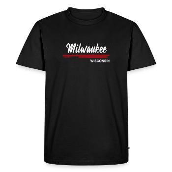 Milwaukee Wisconsin - Men's Premium Organic T-Shirt - black - Front - Nico (187cm)