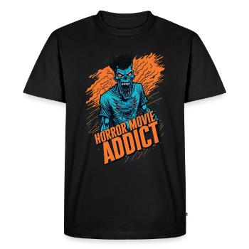 Zombie Illustration Horror Movie Fan Design - Men's Premium Organic T-Shirt - black - Front - Nico (187cm)