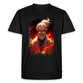 Wise Old Japanese Sensei - Chemise Anime - T-shirt Premium bio Homme - noir - Devant - Nico (187cm)