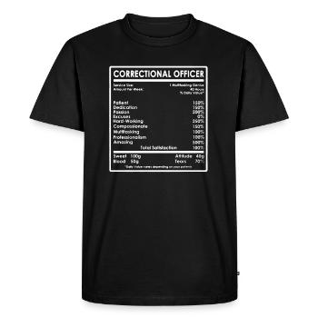 Correctional Officer Facts - Men's Premium Organic T-Shirt - black - Front - Nico (187cm)