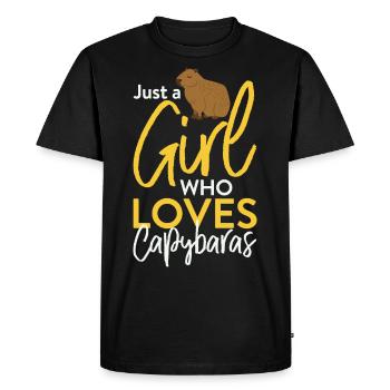 Motif Capibara pour les propriétaires de Capibara - T-shirt Premium bio Homme - noir - Devant - Nico (187cm)