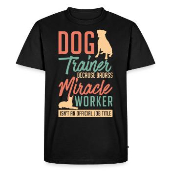 Dog education design for dog trainer Funny Sp - Men's Premium Organic T-Shirt - black - Front - Nico (187cm)