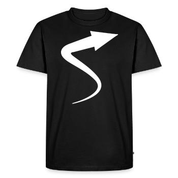 Flèche - T-shirt Premium bio Homme - noir - Devant - Nico (187cm)