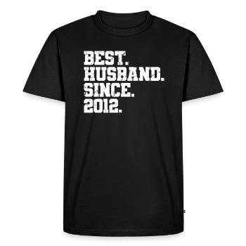 Meilleur mari depuis 2012, cadeau d’anniversaire de 11 ans - T-shirt Premium bio Homme - noir - Devant - Nico (187cm)