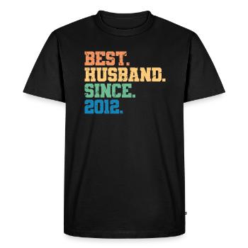 Meilleur mari depuis 2012, cadeau d’anniversaire de 11 ans - T-shirt Premium bio Homme - noir - Devant - Nico (187cm)