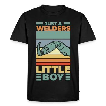 Juste un petit garçon soudeur - T-shirt Premium bio Homme - noir - Devant - Nico (187cm)
