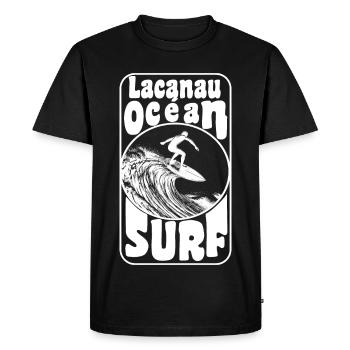 LACANAU - Men's Premium Organic T-Shirt - black - Front - Nico (187cm)