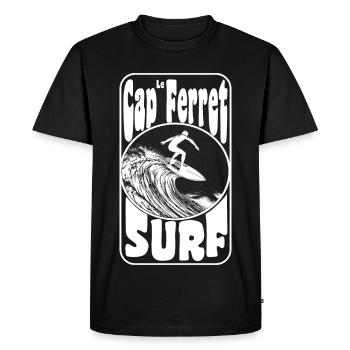 CAP FERET - Men's Premium Organic T-Shirt - black - Front - Nico (187cm)