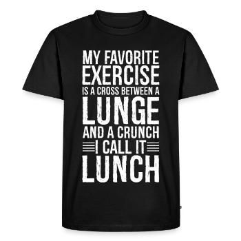 Mon exercice préféré est un croisement entre une fente - T-shirt Premium bio Homme - noir - Devant - Nico (187cm)