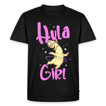 Hula Girl Alpaca - Men's Premium Organic T-Shirt - black - Front - Nico (187cm)