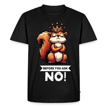 Before You Ask Squirrel Squirrel Rodent - Men's Premium Organic T-Shirt - black - Front - Nico (187cm)