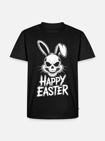 Oster Graffiti Schädelhase - Männer Premium Bio T-Shirt - Schwarz