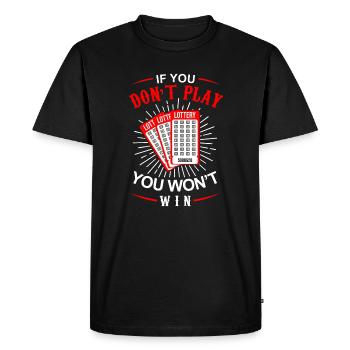 Lotto tickets joueurs Lotto ticket de loterie - T-shirt Premium bio Homme - noir - Devant - Nico (187cm)