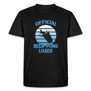 Officiel Beer Pong Loser / Bierpong - T-shirt Premium bio Homme - noir - Devant - Nico (187cm)