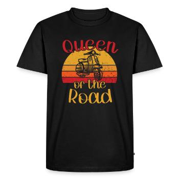 Reine de la Route / Cyclomoteur - T-shirt Premium bio Homme - noir - Devant - Nico (187cm)