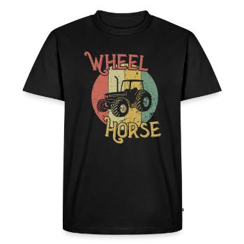 Wheel Horse / Tractor - Men's Premium Organic T-Shirt - black - Front - Nico (187cm)