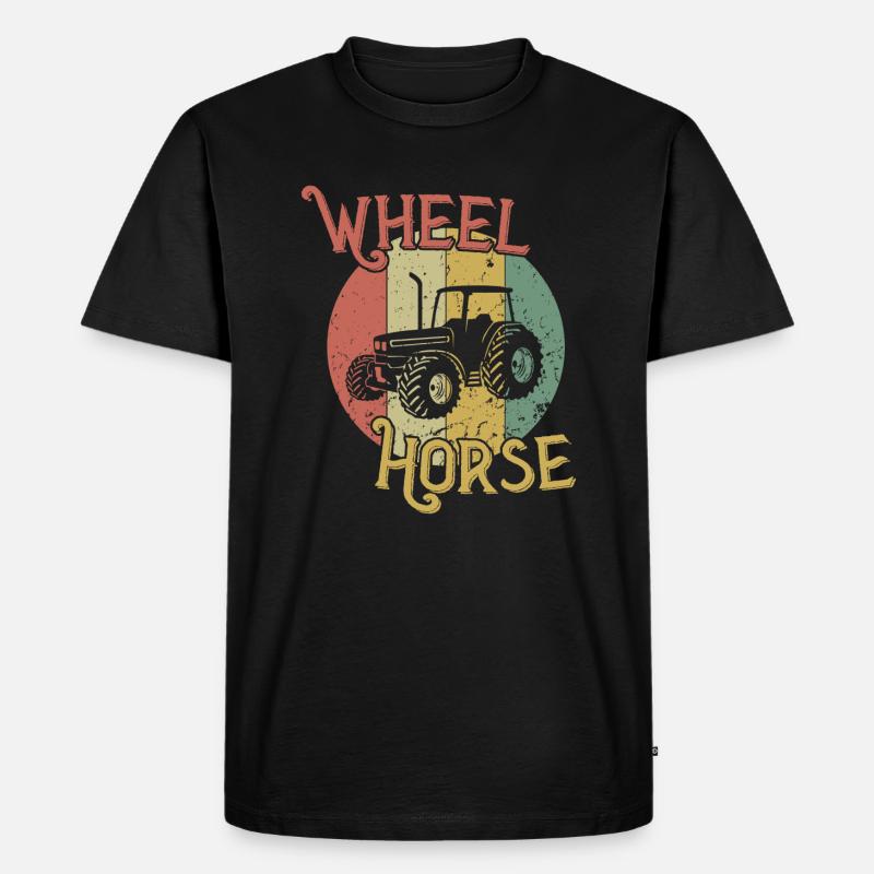 Wheel Horse / Traktor - Männer Premium Bio T-Shirt - Schwarz