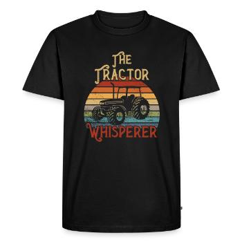 The Tractor Whisperer / Traktor - Men's Premium Organic T-Shirt - black - Front - Nico (187cm)