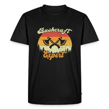 Bushcraft Expert / Bushcraft - T-shirt Premium bio Homme - noir - Devant - Nico (187cm)