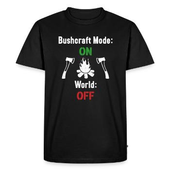 Bushcraft Mode / Bushcraft - T-shirt Premium bio Homme - noir - Devant - Nico (187cm)