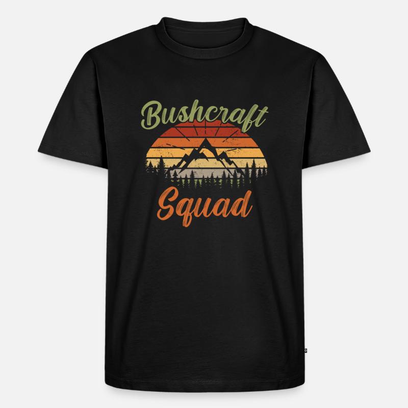 Bushcraft Squad / Bushcraft - Männer Premium Bio T-Shirt - Schwarz