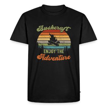 Bushcraft - Profitez de l’aventure / Bushcraft - T-shirt Premium bio Homme - noir - Devant - Nico (187cm)
