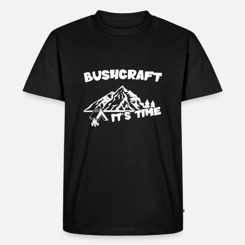 Il est temps / Bushcraft - T-shirt Premium bio Homme - noir